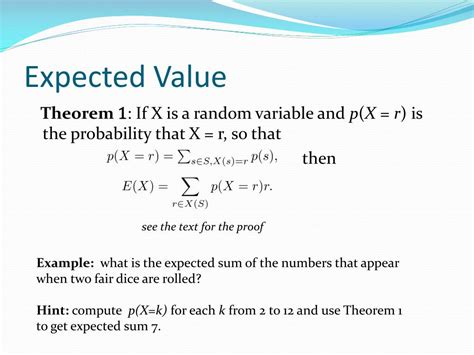 7.11 Expected Value .
